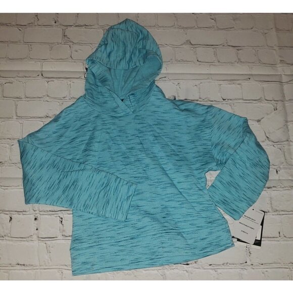 Nwt Girls Champion Fleece Pullover Hoodie Size XS 4/5 Teal Blue - Picture 1 of 1